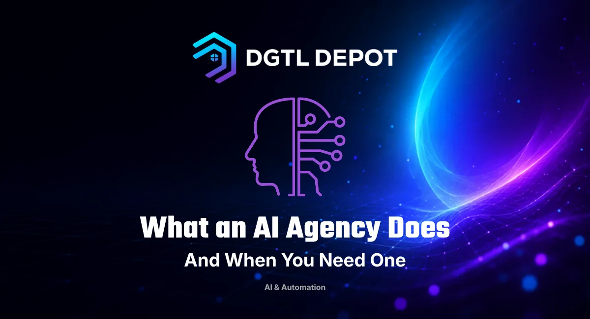 What an AI automation agency actually does — a small-business guide by DGTL Depot