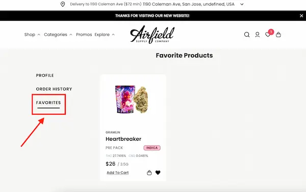 Favorite products