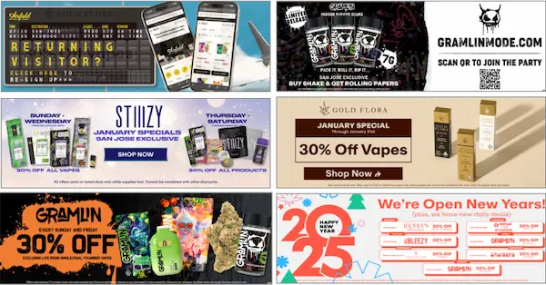 Gold Flora January retail email assets