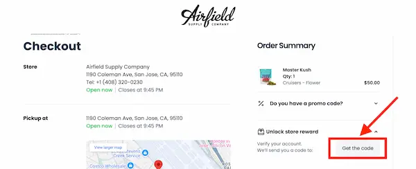 Checkout with store + delivery instructions